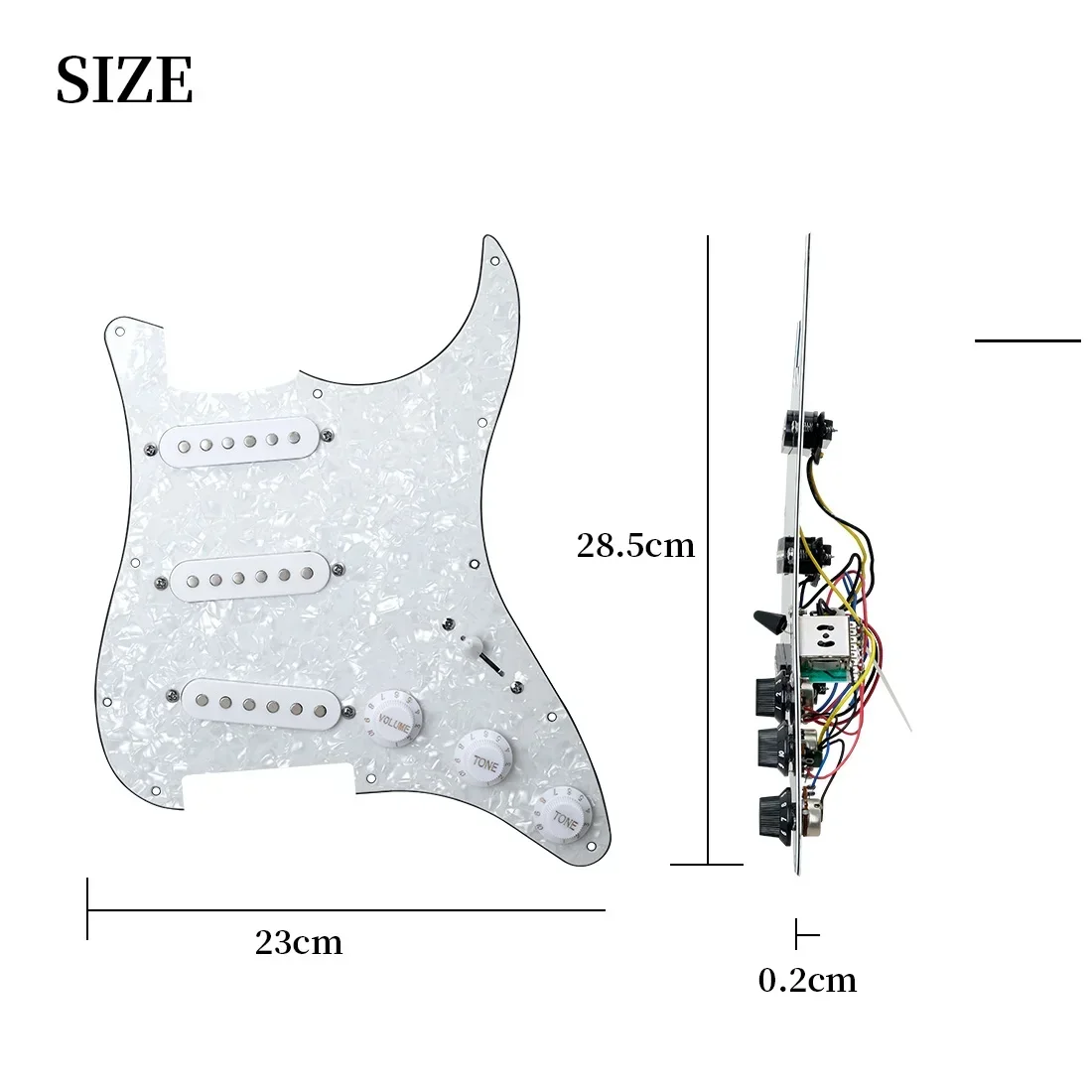 2Pcs ST Electric Guitar Guard Three Single Pickup Panel White Black 6 Hole Single Coil Pickups Pickguard Guitar Accessories