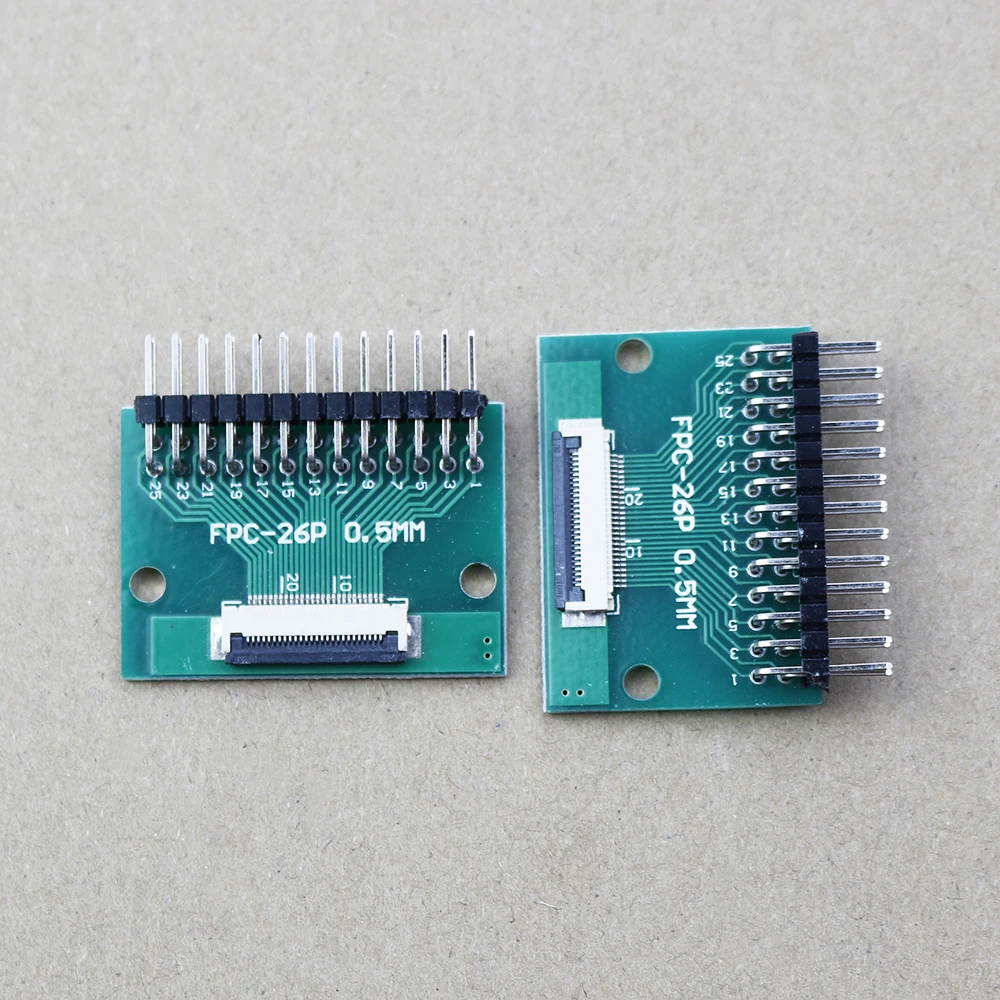 1pc FPC FFC Adapter Board 0.5mm 1.0mm To 2.54mm Connector Straight Needle And Curved Pin 6 8 10 12 20 24 26 30 40 50 Pin WP-059