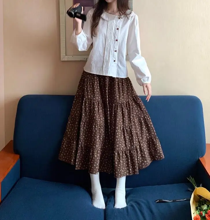 

Корейская ретро универсальная тонкая юбка-миди с высокой талией и эластичной резинкой на талии, новый осенний стиль