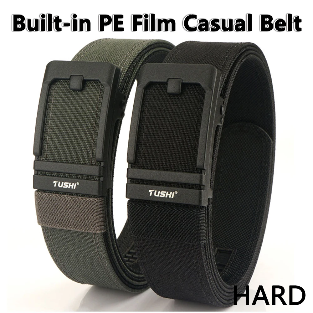 TUSHI Harter Gürtel Militärgürtel für Männer Robustes Nylon Metall Automatische Schnalle Polizei Taktischer Gürtel Outdoor-Gürtel IPSC-Zubehör – Detail 6