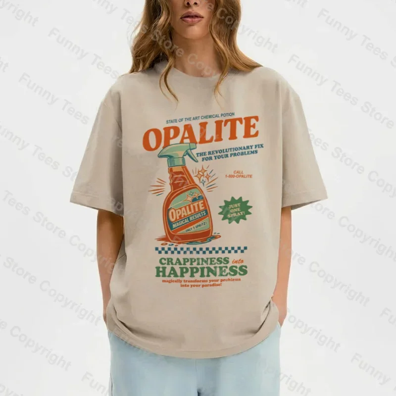 Camisetas gráficas con botella de spray de ópalo estilo retro para mujer, camisetas divertidas para fanáticos de la música, camisetas unisex vintage estéticas para conciertos de música