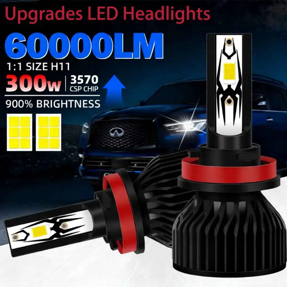 

Canbus H7 H4 LED Car Headlights H11 H1 9005 9006 HB3 HB4 Fog Light 6000K White Bulbs Turbo Auto Lamps Efficient Cooling Fan