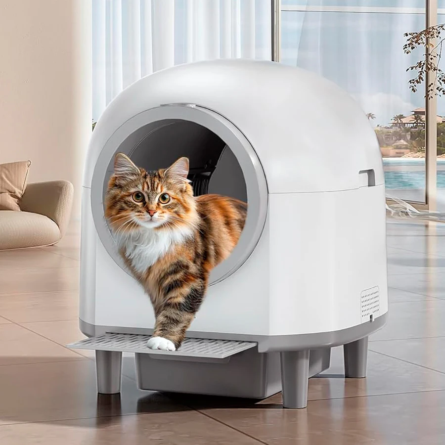 

STLF Premium Cat LitterS Accessory Smart Self-Cleaning Automatic Cat LitterS Box Easy Clean Waste Bin for Multiple Cats Made Pla