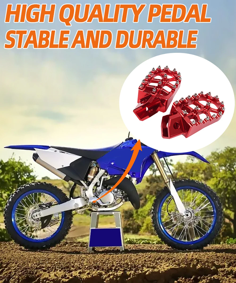 Dirt Bike Motorrad Fußrasten Fußstützen Pedale für Yamaha TTR90 TTR110 TTR125 TTR250 TTR 90 110 125 250 Zubehör – Detail 6