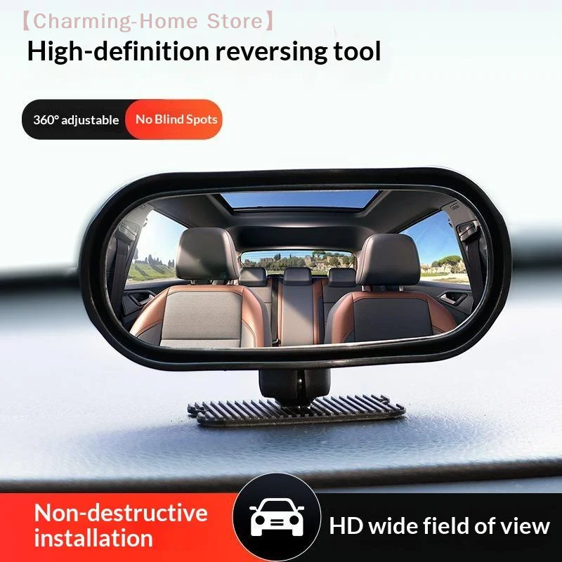 【M】360 Degree Adjustable Wide Angle Side Rear Mirror, Blind Spot Convex for Car Reverse Parking Auxiliary