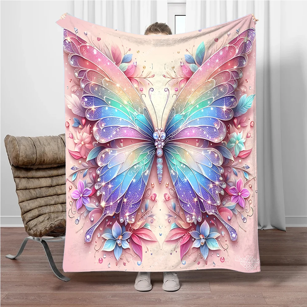 

Butterfly Art Pattern Soft Flannel Throw Blanket Print, suitable for Sofa, Bed, Travel, Camping, Living Room, Office,Couch,Chair