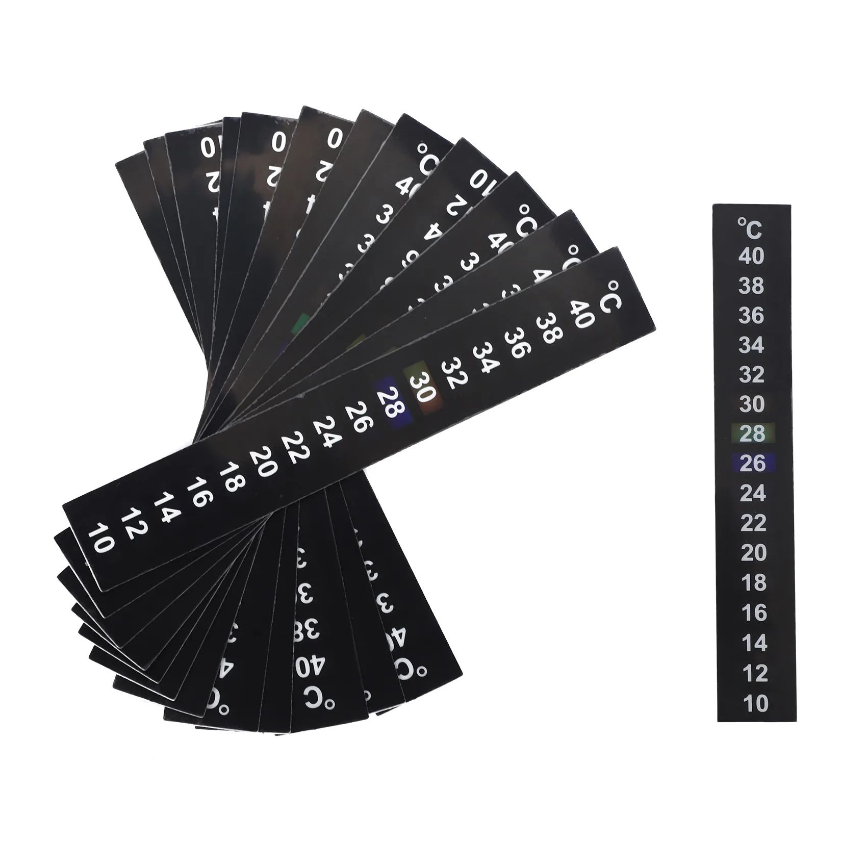REST 12Pcs Portable Fish Tank Aquarium Stick-on Thermograph Temperature Measure Celsius Thermometer Sticker