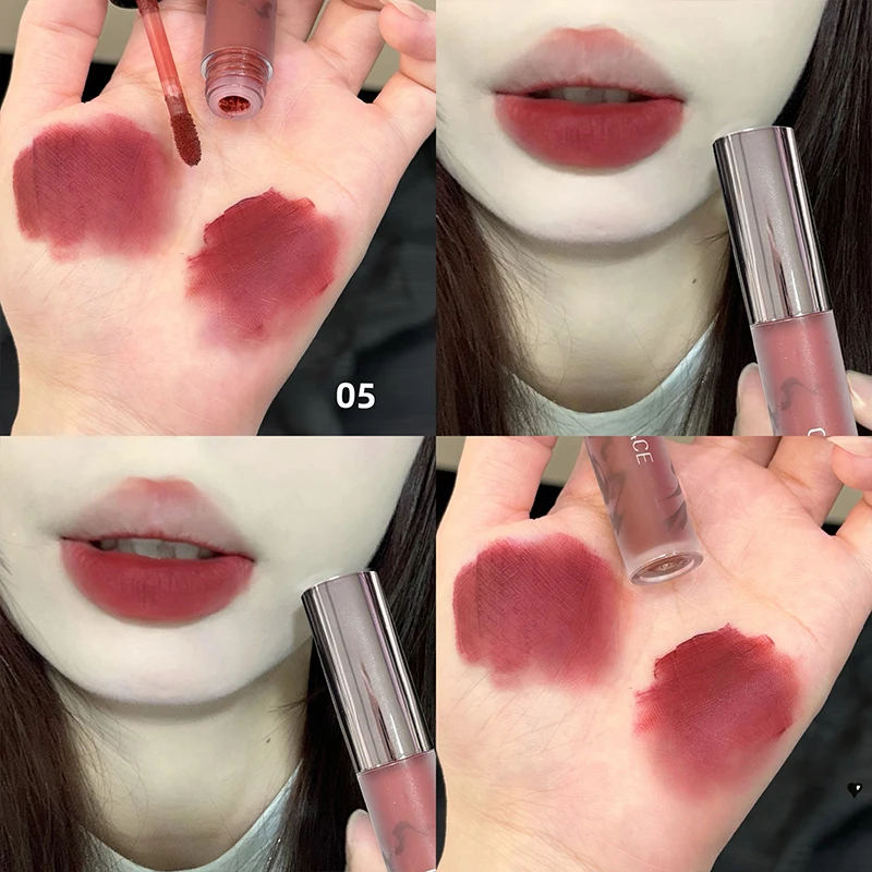 CACE Velvet Matte Red Lip Stain Makeup Waterproof Orange Nude Liquid Lipstick Pigment Long Lasting Lipgloss Tint Korean Cosmetic