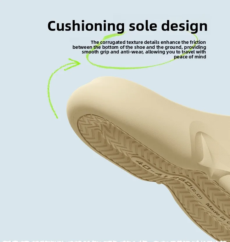 Neue Hausschuhe für Herren, Sommer-Outdoor- und Indoor-Badeschuhe, Rutschfeste Paar-Hausschuhe mit Dicker Sohle für Damen und Herren – Detail 8