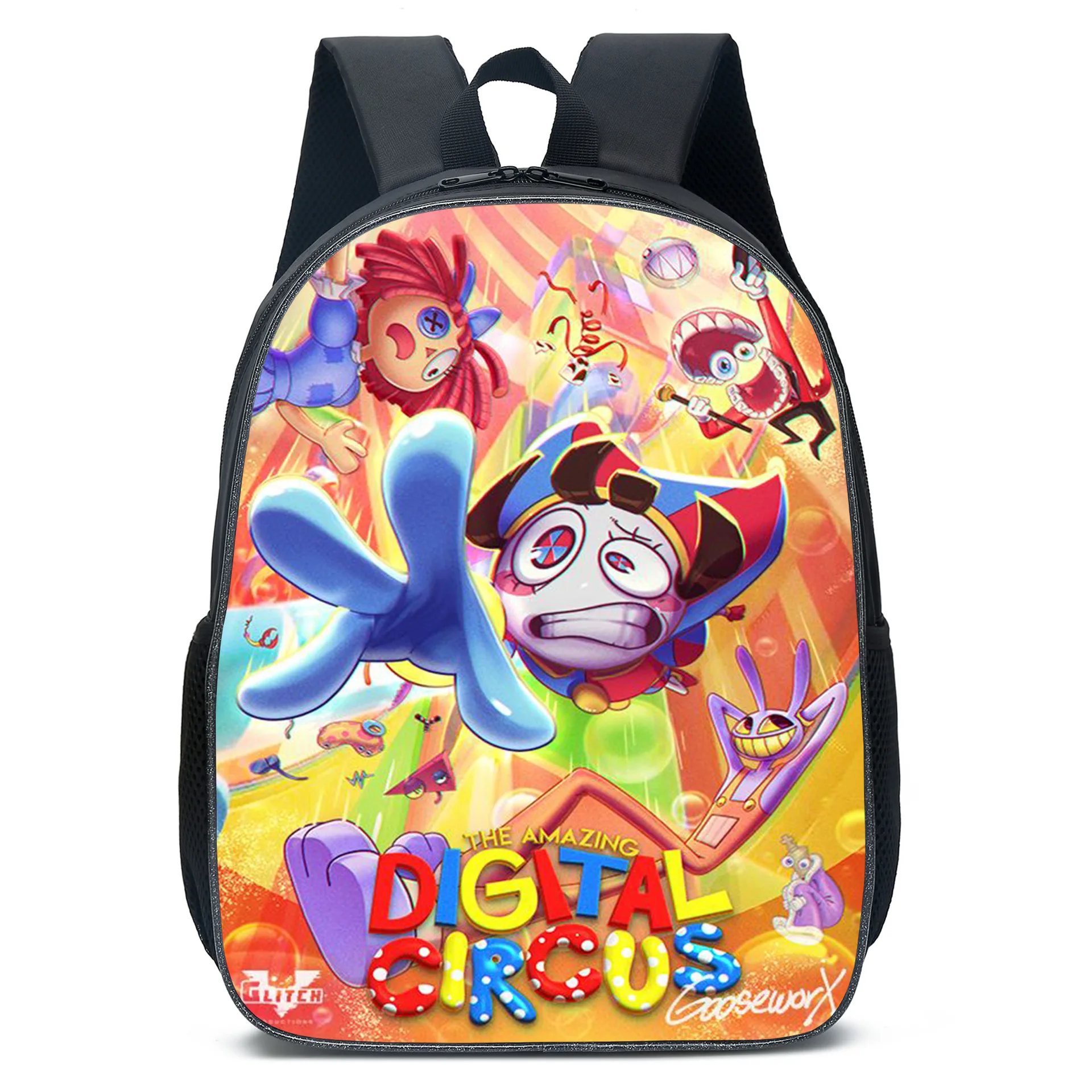 The Amazing Digital Circus Student School Bag Backpack Set Boys Girls Anime Kawaii Cartoon School Bag Mochila