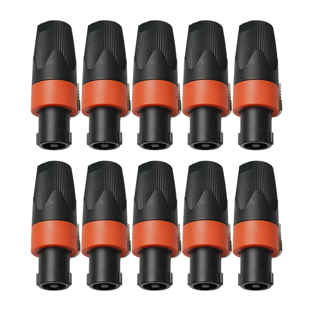 1Set NL4FC Talk Connections Type 4 Pole Plug Male Speaker Audio Plug (Orange)