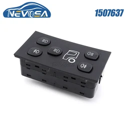 NEVOSA 1507637 For SCANIA P G R T-Series Headlight Fog Lamp Control Switch Hazard Lamp Light Warning Button Knob Panel 9 Pins