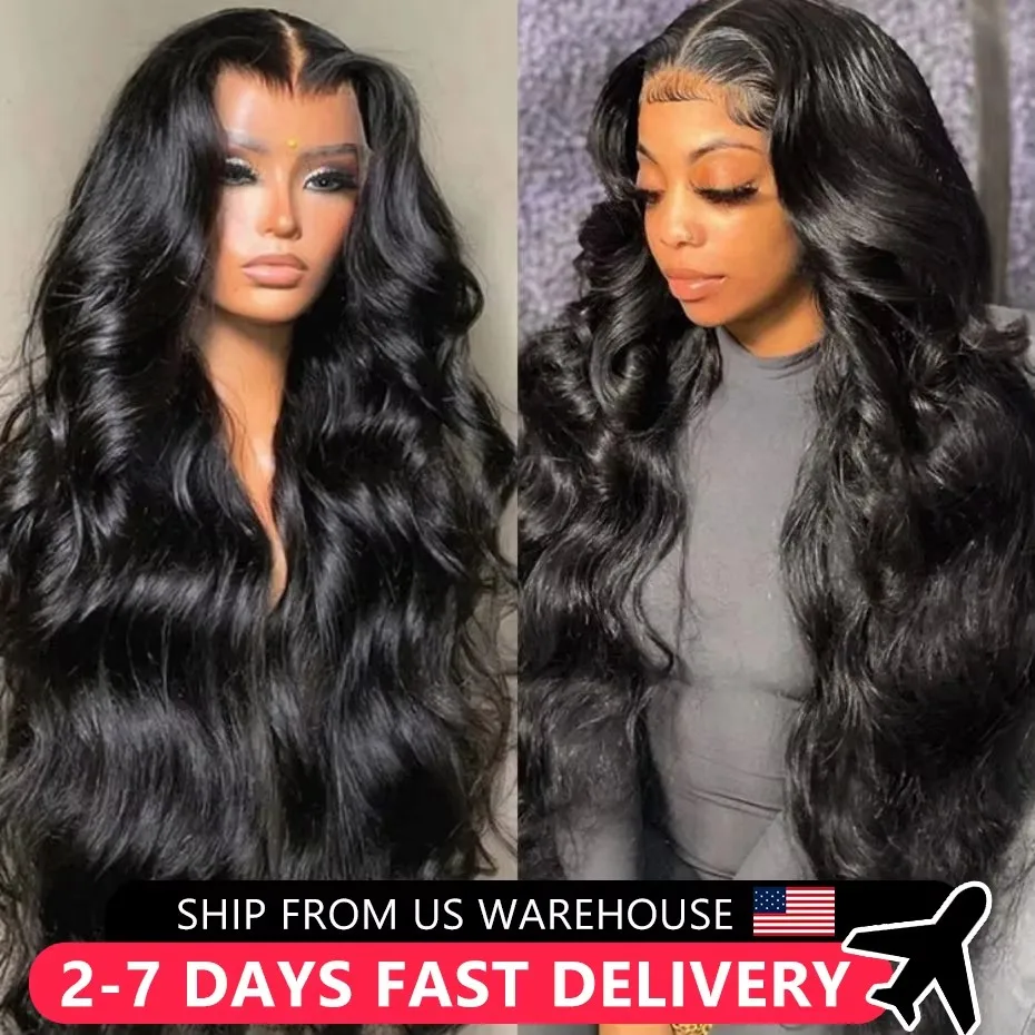 13x4 Brazilian Human Hair Wig Pre Plucked Body Wave 13x6 Transparent Lace Front Wig 4x4 Glueless HD Lace Closure Wigs For Women