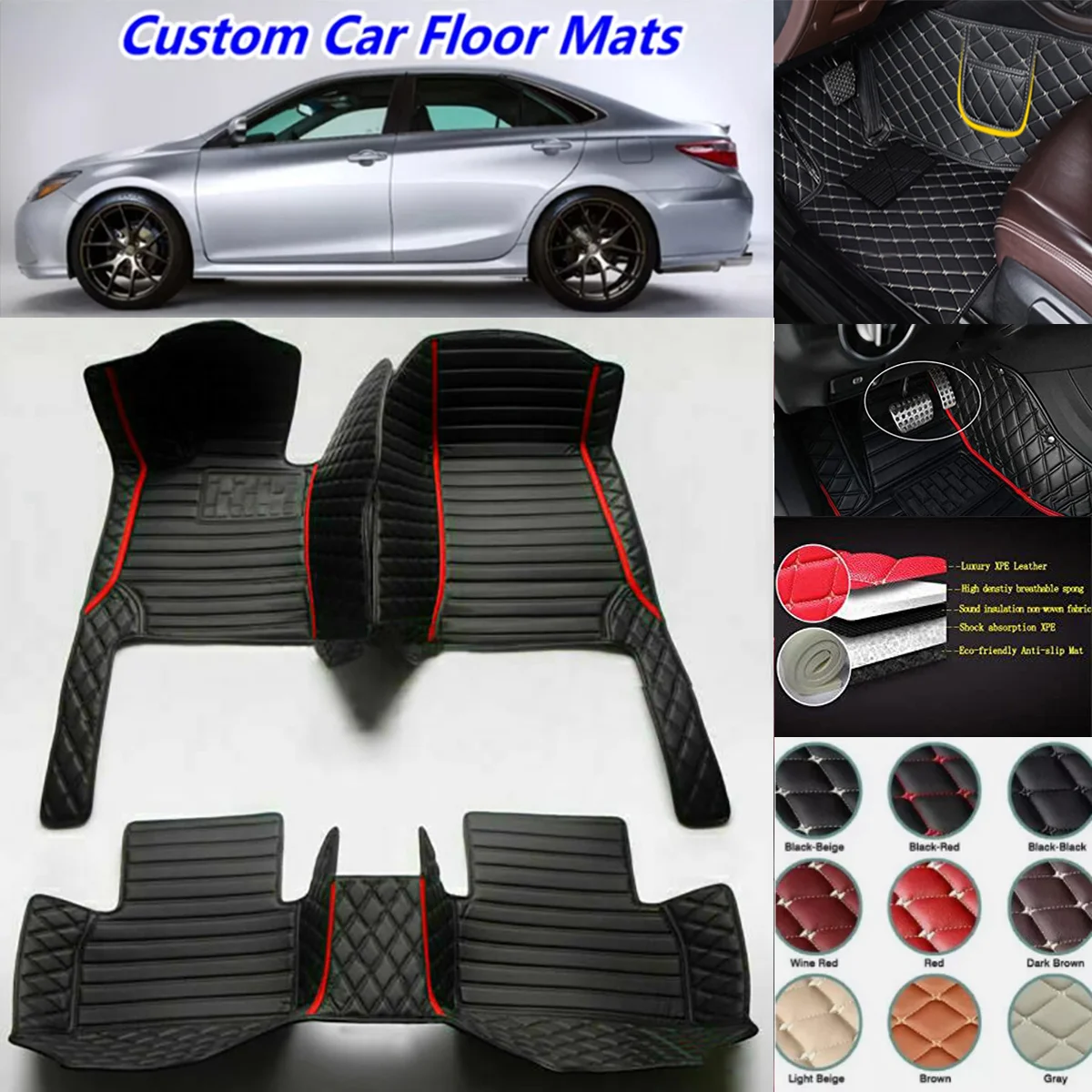 

Custom Car Floor Mats For Mazda CX50 CX-50 Auto Carpets Foot Coche Accessories Waterproof Leather Floor Liners