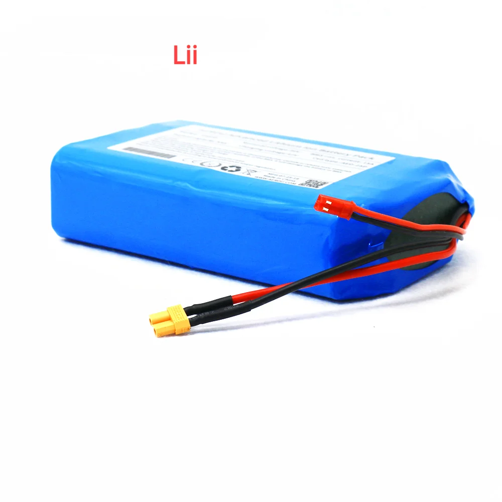 Lii  10S2P 36V 5.2Ah 400watt li-ion battery pack xt60 jst for ebike scooter motor 42V lithium batteries 15A Separate port BMS