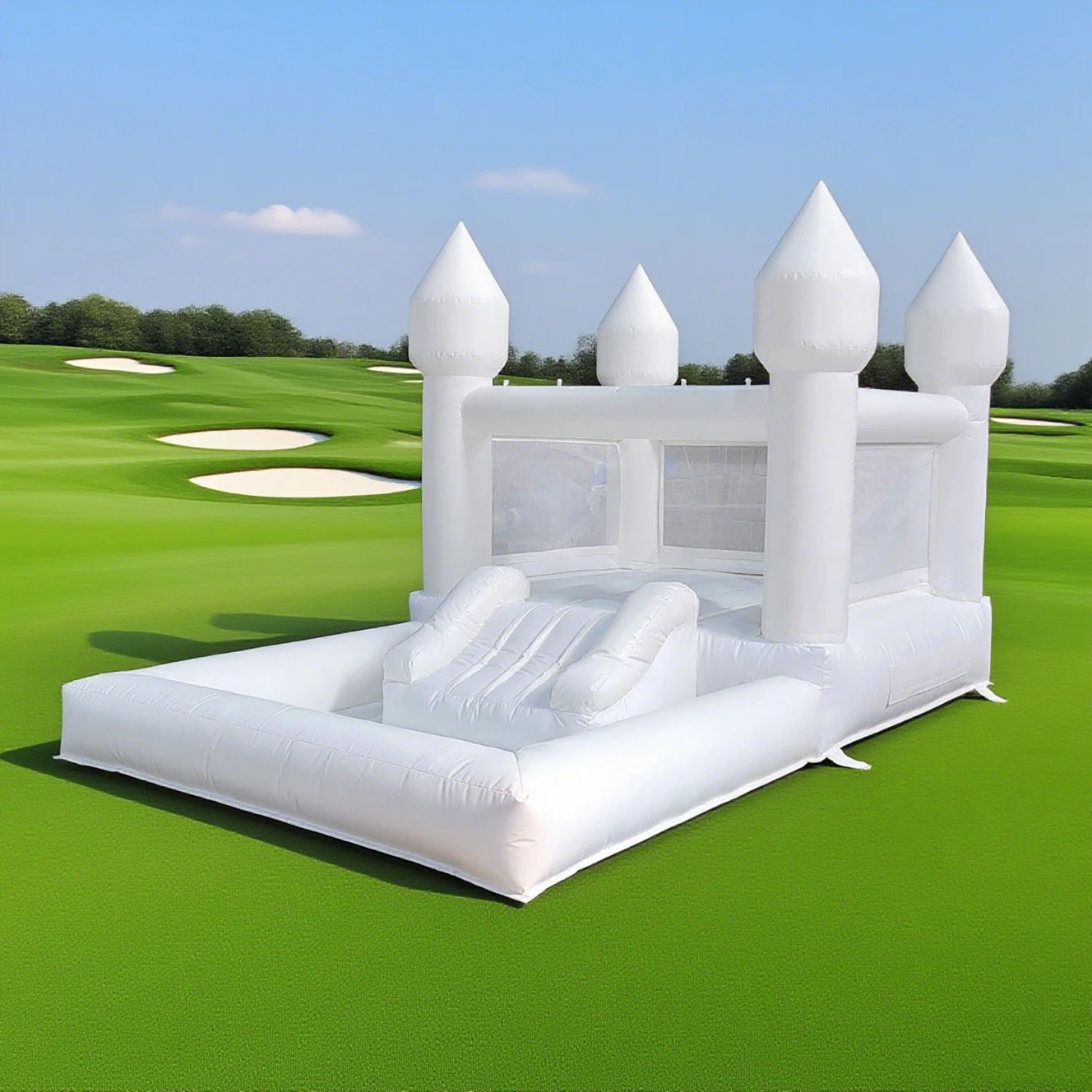 Popolare buttafuori gonfiabile per castelli, kit castello da salto per interni ed esterni con ventilatore incluso