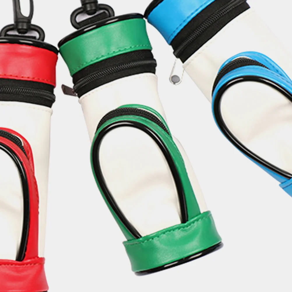 

Golf Bag Accessories 3 Balls Holder Green White PU Material Portable ganizer Golfs Supplies Storage Tee Bag Golf Training