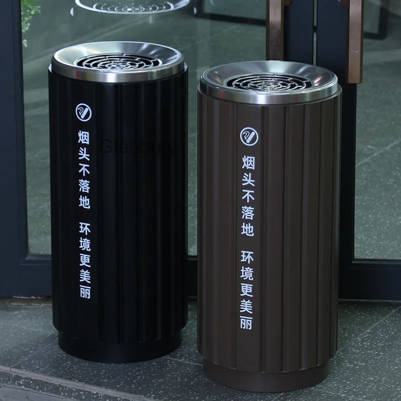 Smoking Area Ashtray Trash Can for Hotels, Shopping Malls, Office Buildings, Lobby, Staircase, Corridor, Large Vertical Ashtray