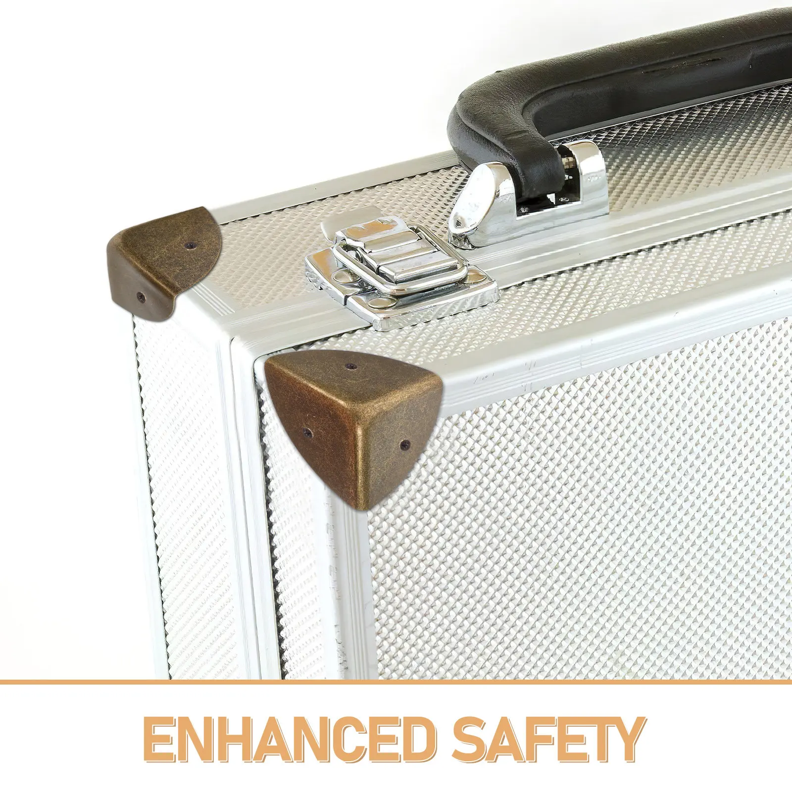 Metal Box Corner Protectors 12Pcs Heavy Duty Vintage Edge Guards for Wooden Cases Suitcases and Luggage