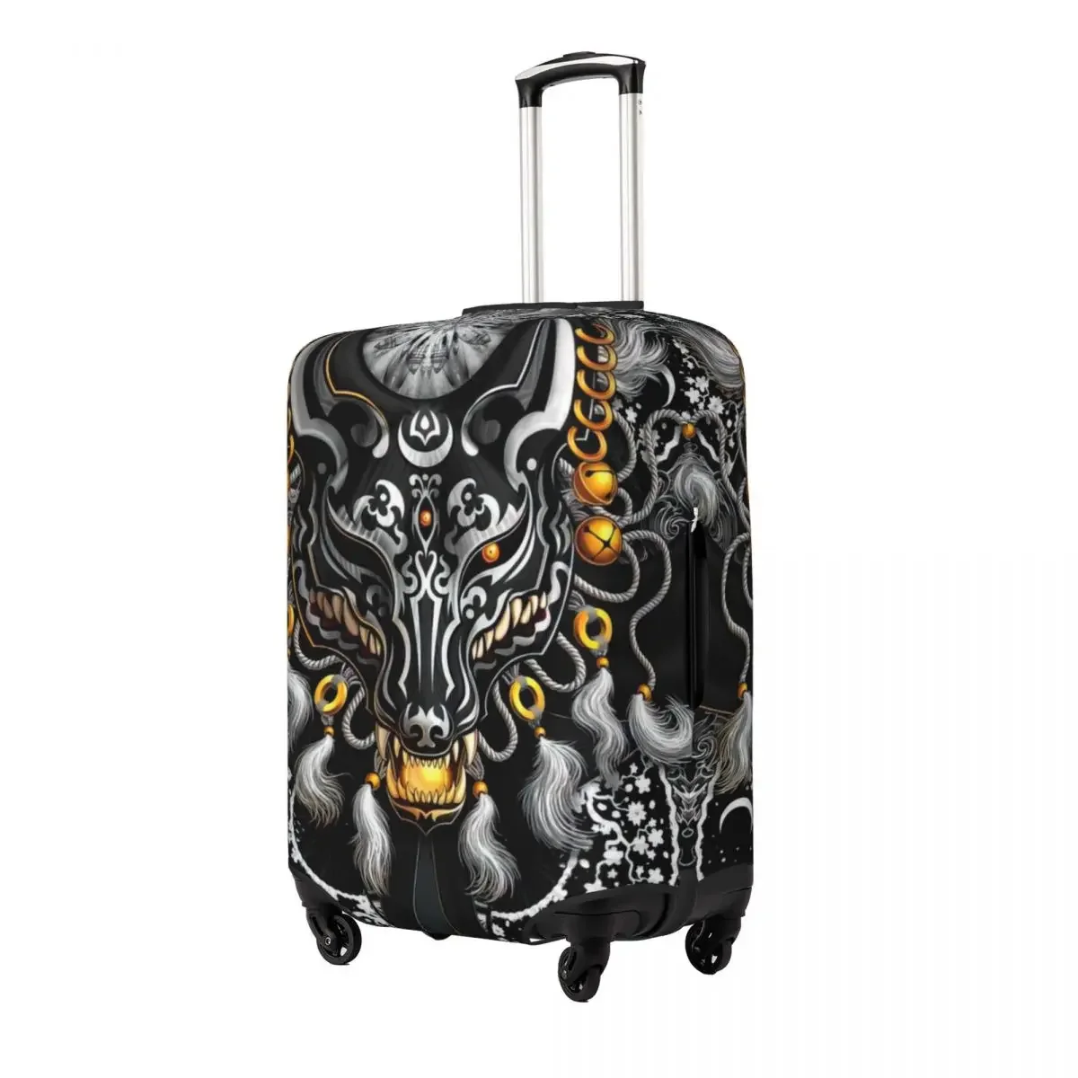 Kitsune Mask Print Luggage Protective Dust Covers Elastic Waterproof 18-32inch Suitcase Cover Travel Accessories