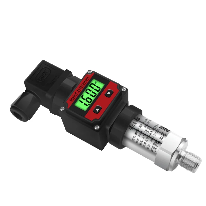 4-20mA LCD Pressure Transmitter 4-20ma 5V 10V Output Sensor Water Oil Gas -1-0-1000bar Pressure Measurment G1/4 Transducer