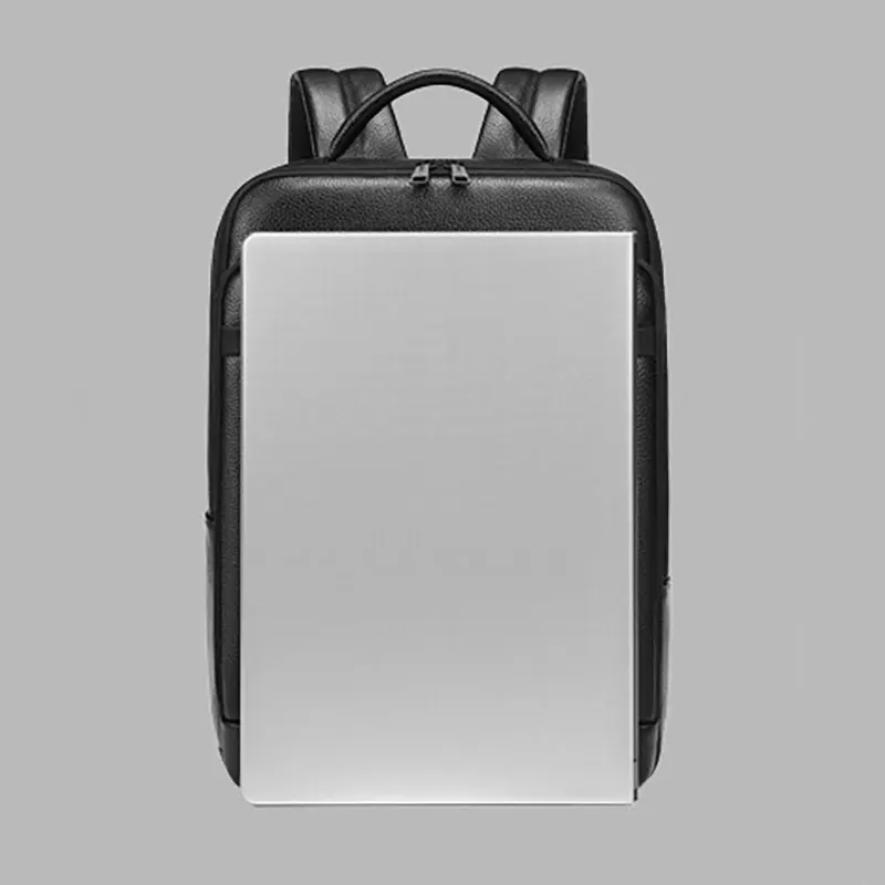 High-End 17 Inch Laptoptas Mannen Zakenreizen Echt Lederen Capaciteit Rugzak Kwaliteit Bagage Groot Formaat Designer Handtas