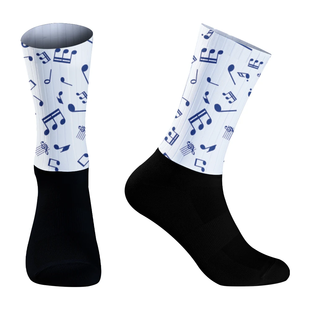 Chaussettes de cyclisme coordonnantes en silicone Aero 2024, pour vélo, sport, course à pied, nouvelle collection été