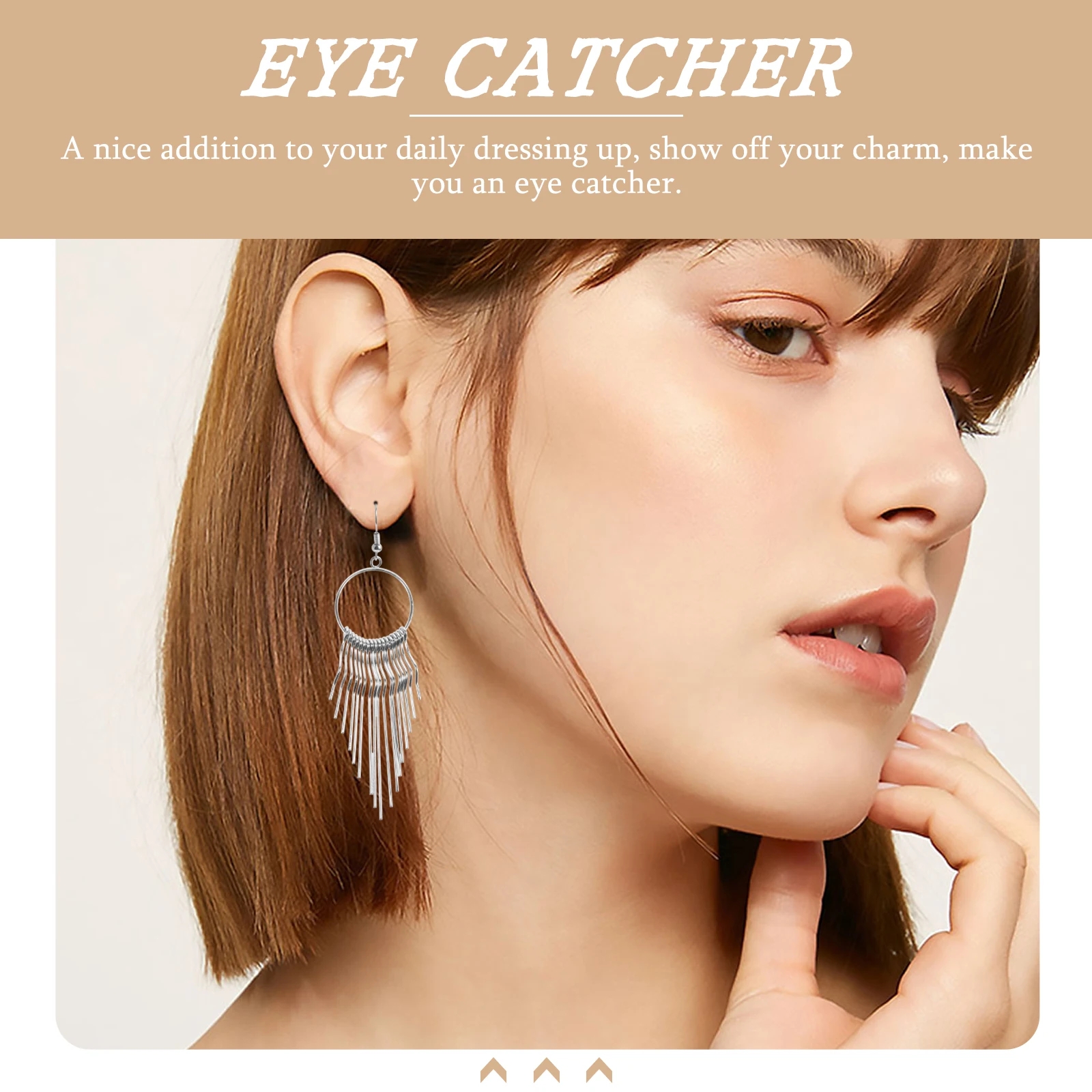 

4 Pairs Fashion Earrings Circle Drop Hoop Large Statement Dangle Hoops for Women Miss