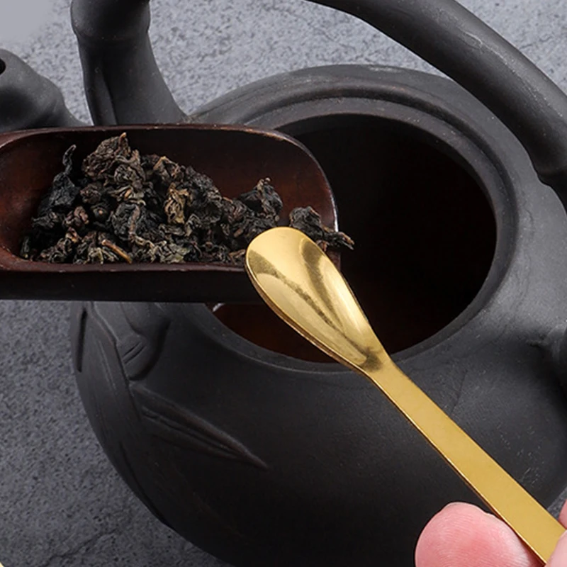 5Pcs Stainless Steel Tea Sticks Matching with Japanese Traditional Matcha Scoop Teaware for Tea Ceremony Kitchen Tool Leaf Tea S - view 4
