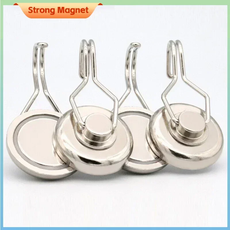 

360 Degrees Rotating Magnetic Hook Strong Power Hooks Magnet Super Punch-free Self-adhesive Key Hanger Wall Hook