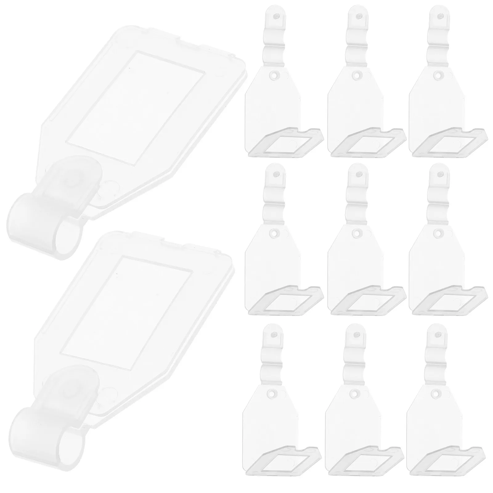 

20Pcs Shop Label Holder Easy Install Price Tag Display Stand for Retail Sign Storage Merchandise Organizer Price Tag Holder