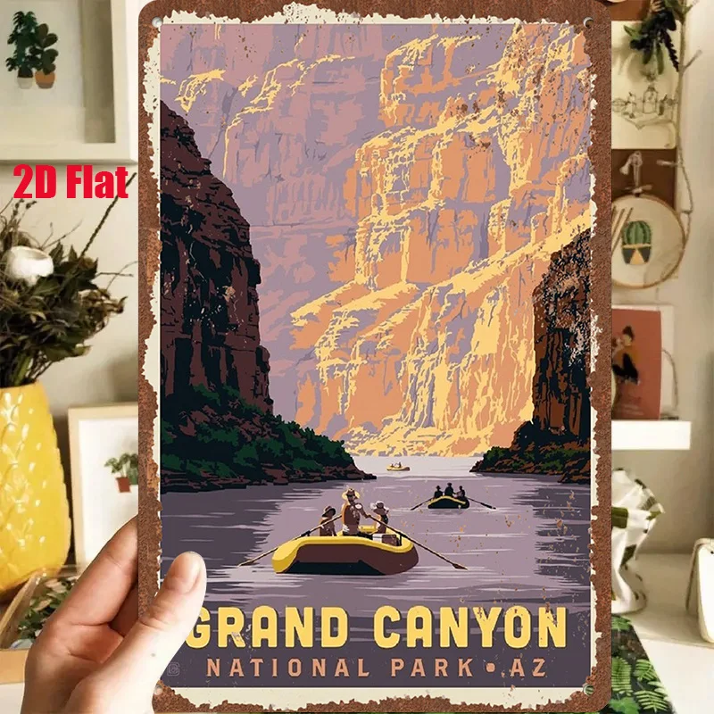 2D Flat - 1pc 2D[Flat] Metal Sign Retro Tin Painting 