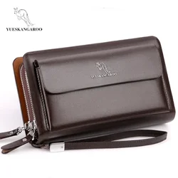 Carteira masculina longo masculino bolsa do vintage couro do plutônio homem embreagem dinheiro saco pulseiras walets para homem 2023 caibu moeda titular do cartão murse