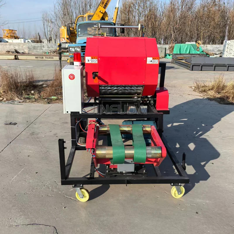 Corn Silage Bundle Baling Machine Mini Round Dry Maize Baler For Dairy Farm