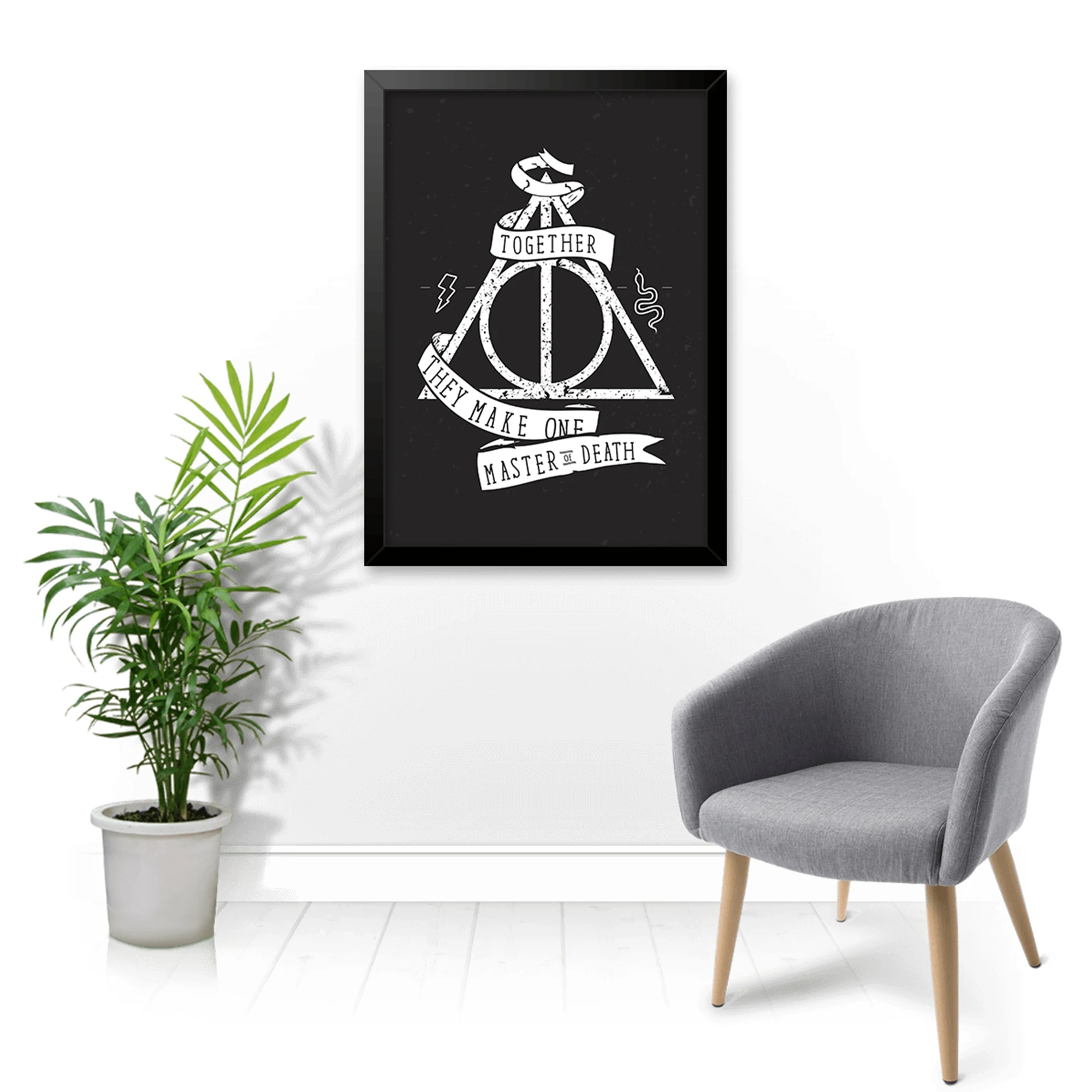 Modern Triangle Sign Wall Art Print Canvas Painting Poster Picture For Living Room,Bedroom Home Decor