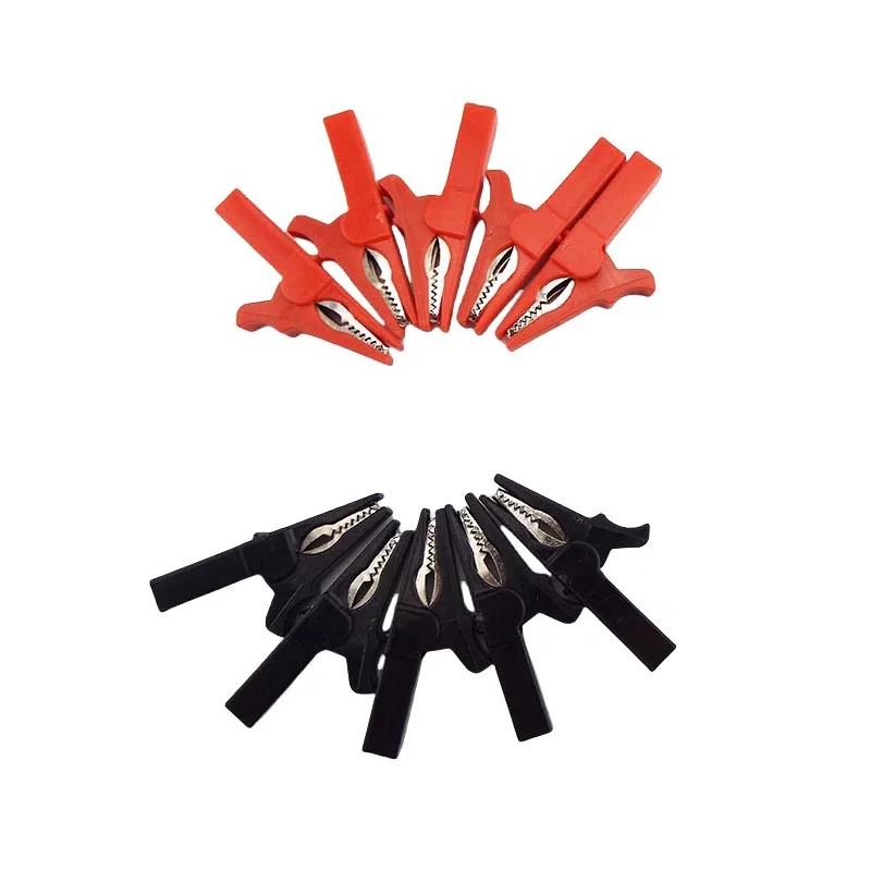 55mm Crocodile Clamp Probe Alligator Clip Alligator diy Clips Test Probe Socket Cable Insulated electric clips R23