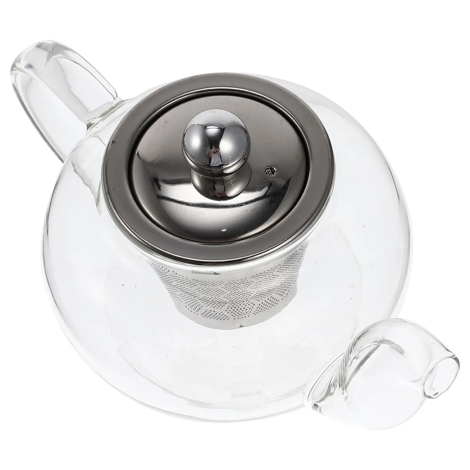 

Прозрачный стеклянный чайник с заварочным устройством из нержавеющей стали, легко чистится, портативный для домашнего чайника