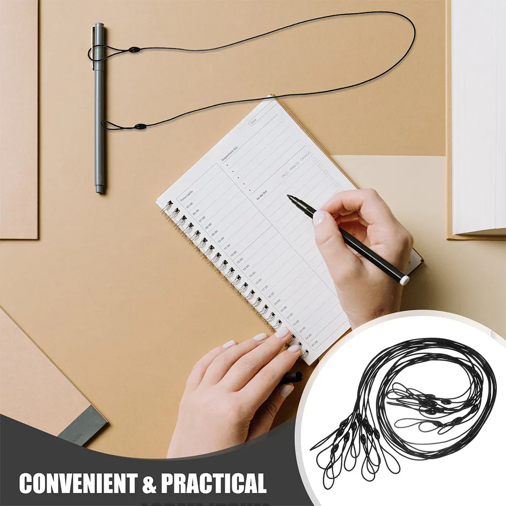 50Pcs Elastic Stylus Pen Lanyard Anti Lost Stretch Cord with Metal Ends for School Office Travel Pen Lanyard Elastic - view 2