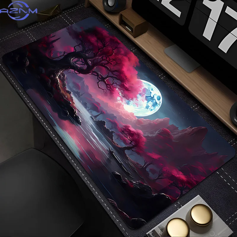Mouse Pad cm Red and black art landscapes Gamer Large Computer Notebook XXL Rubber Mousepad Carpet Gaming Keyboard Desk Mat