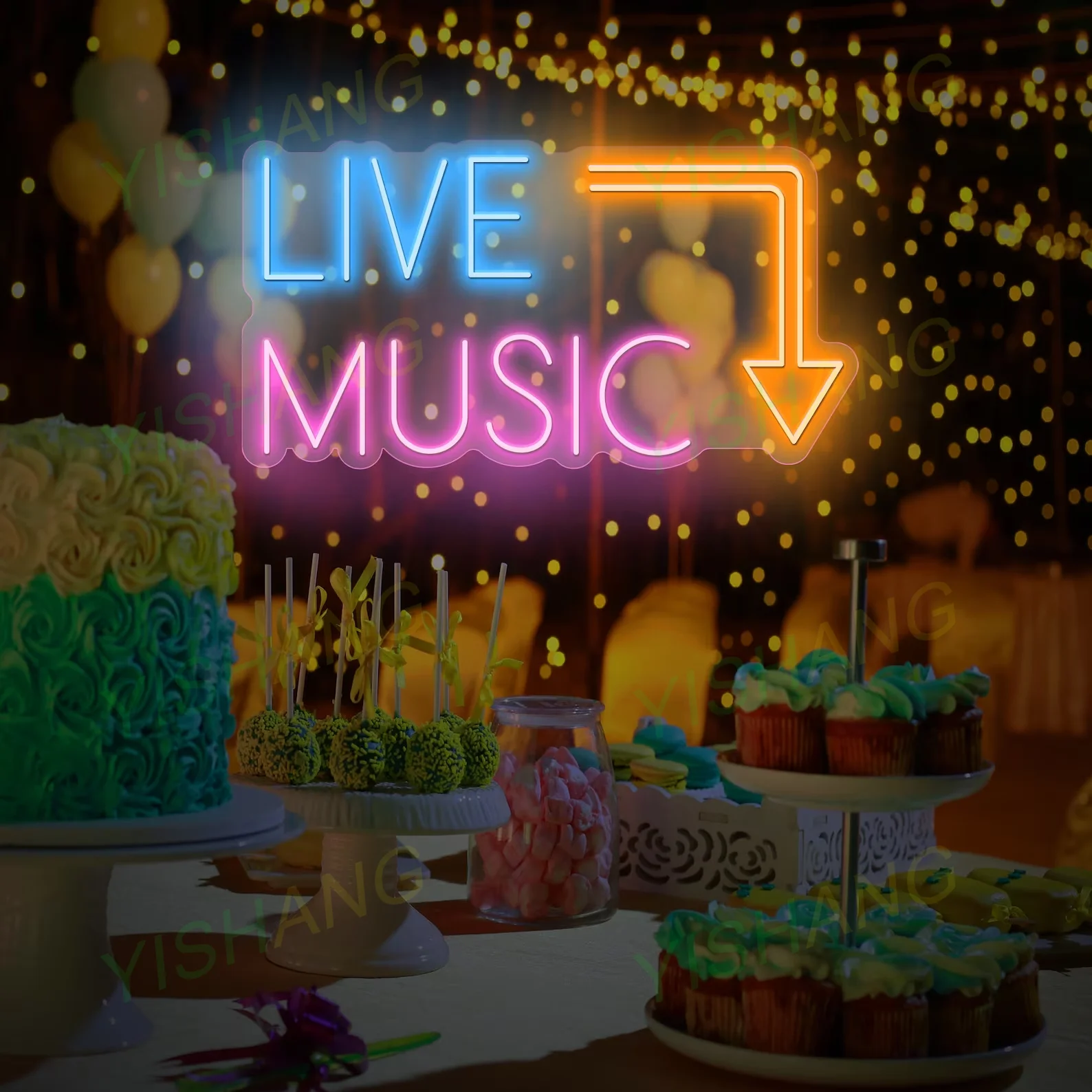 LIVE MUSIC Neon Sign |Neon Music Sign |Music Bar Led Sign |Music Studio Decor |Retro Home Decor |Neon Sign Wall Art |Live Show P