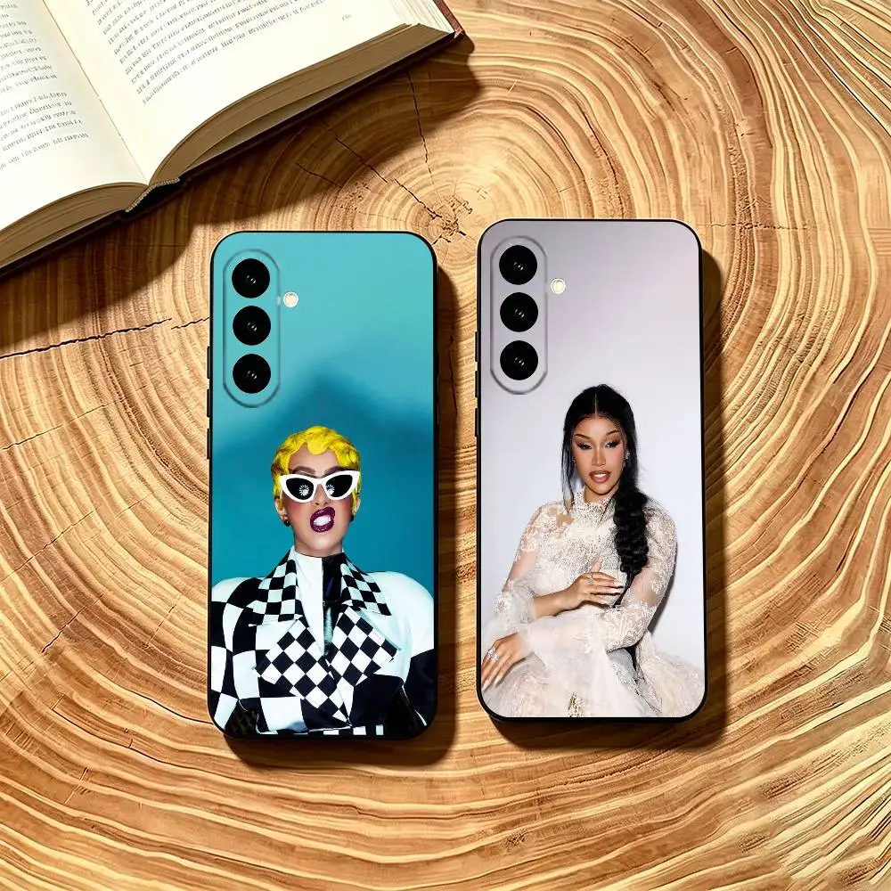Rapper C-Cardi B Phone Case For Samsung Galaxy A73,A72,A71,A70,A53,A52,A51,Others Soft Black Cover