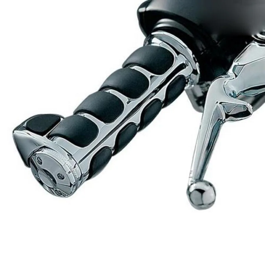Puños de Motocicleta de 1 Pulgada, Acelerador Manual, Manillares para Motocicleta Chopper Cruiser, Puños de 1/4 para Bandit Shadow