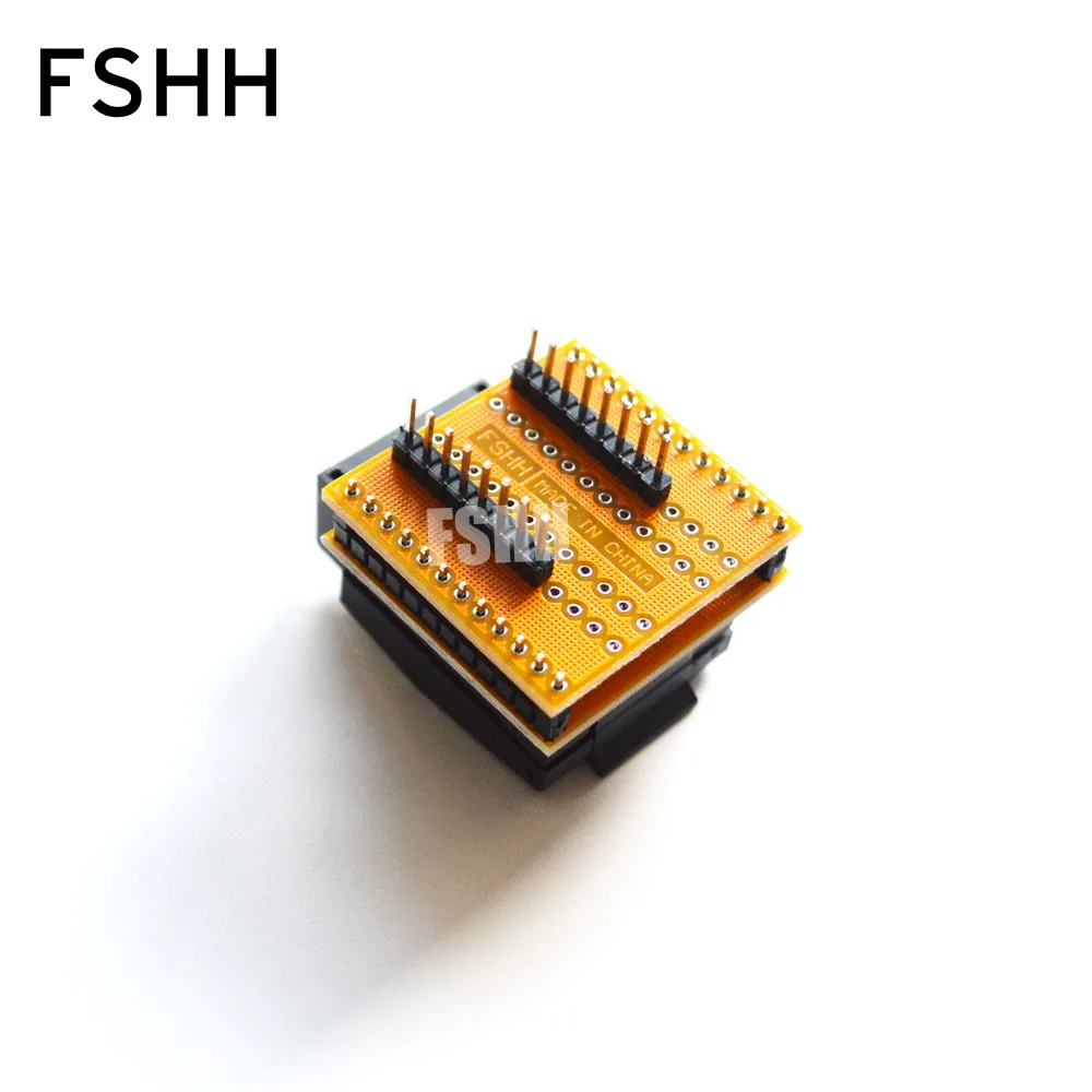 QFN16 to DIP16 Programmer adapter WSON16 UDFN16 MLF16 ic test socket Size 12.6mmx12.6mm Pin pitch 2.54mm
