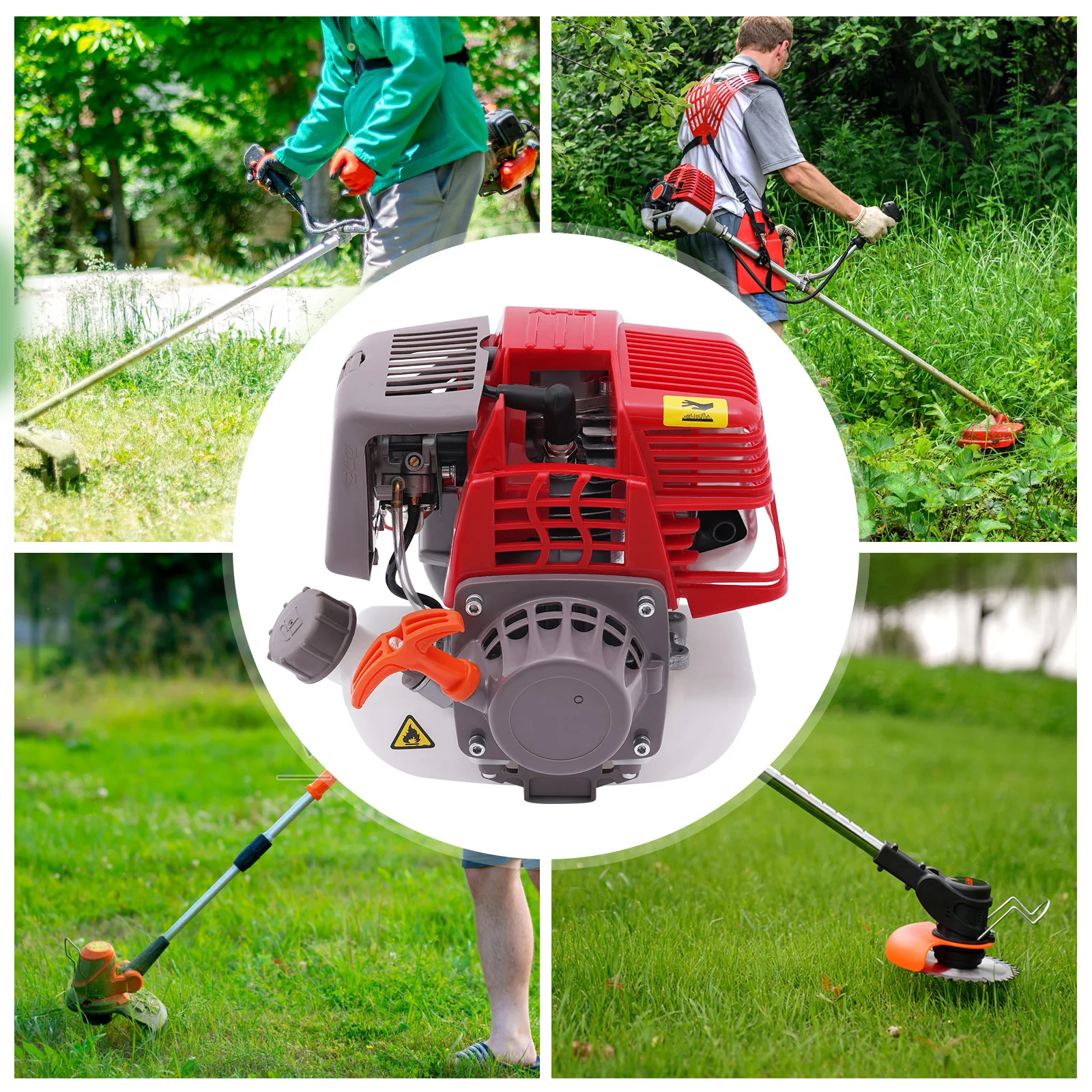 

31CC 4-Stroke Engine 6500RPM High Power Pull Start Motor for Lawn Mower & Water Pump, Pull Start Gasoline Engine