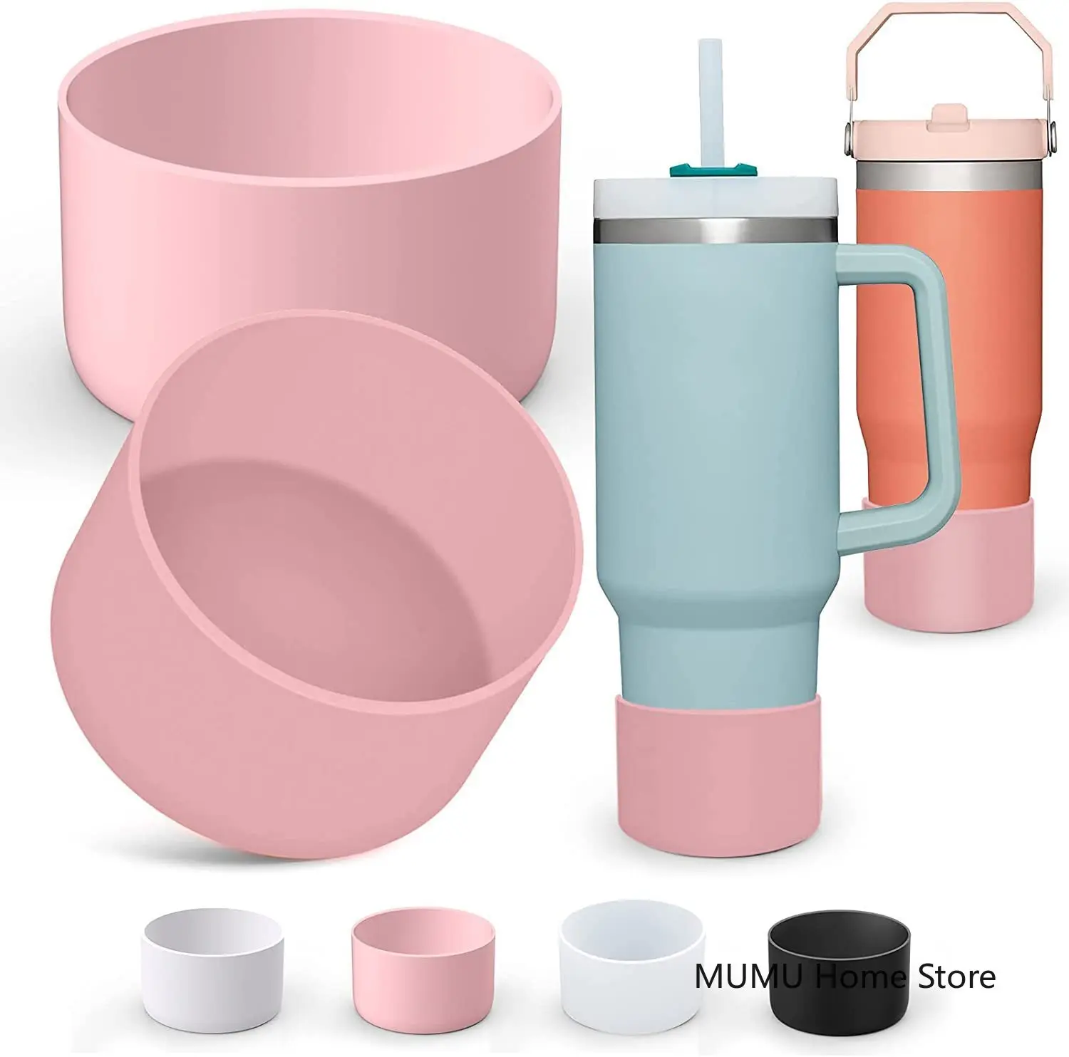 Fondello Antiscivolo In Silicone Per Bottiglie 32-40oz | Sourcing Map | Proteggi La Tua Borraccia (Rosso)