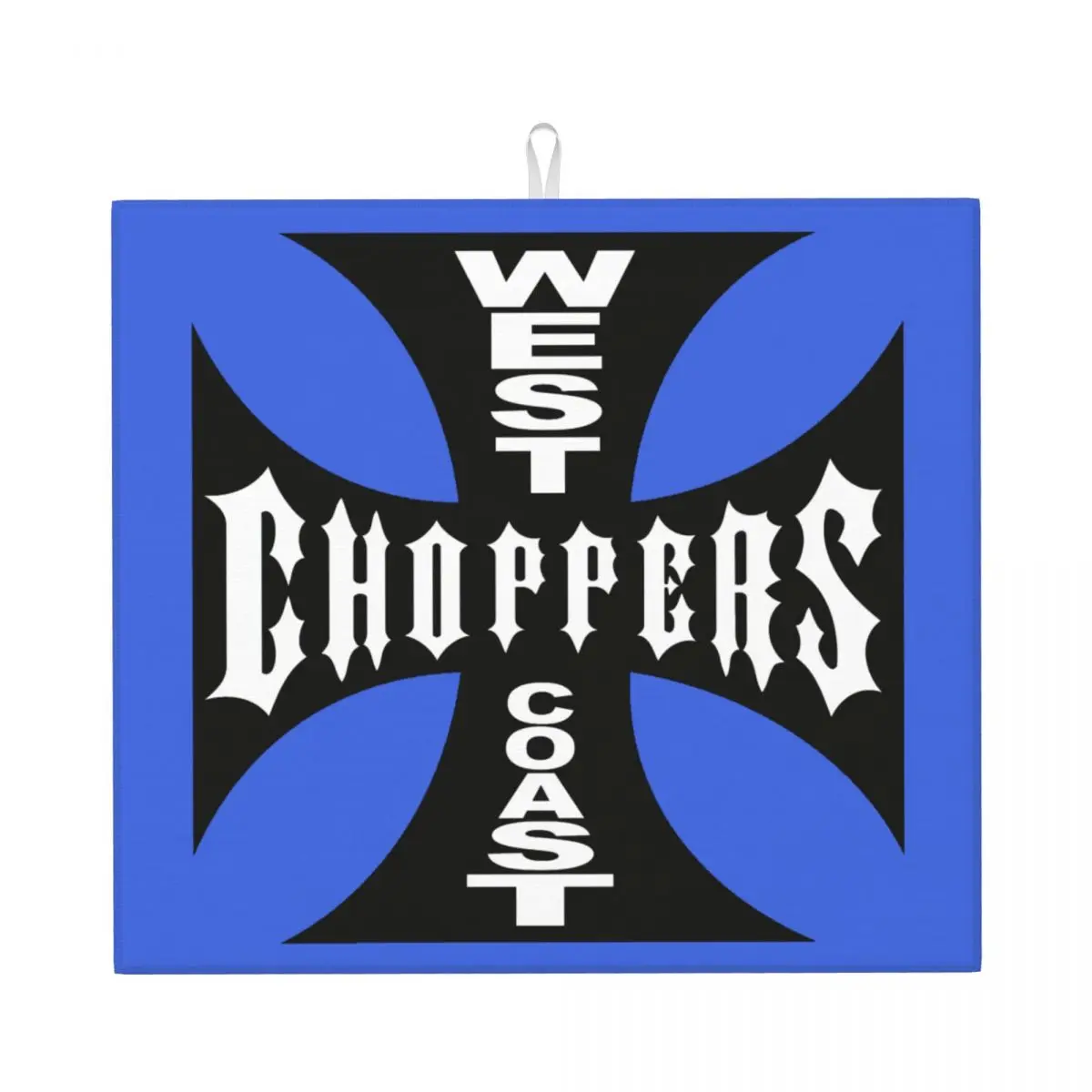 West Coast Iron Motorcycle Cross Chopper Dish Drying Mat for Kitchen Absorbent Fast Dry Microfiber Drainer Pads