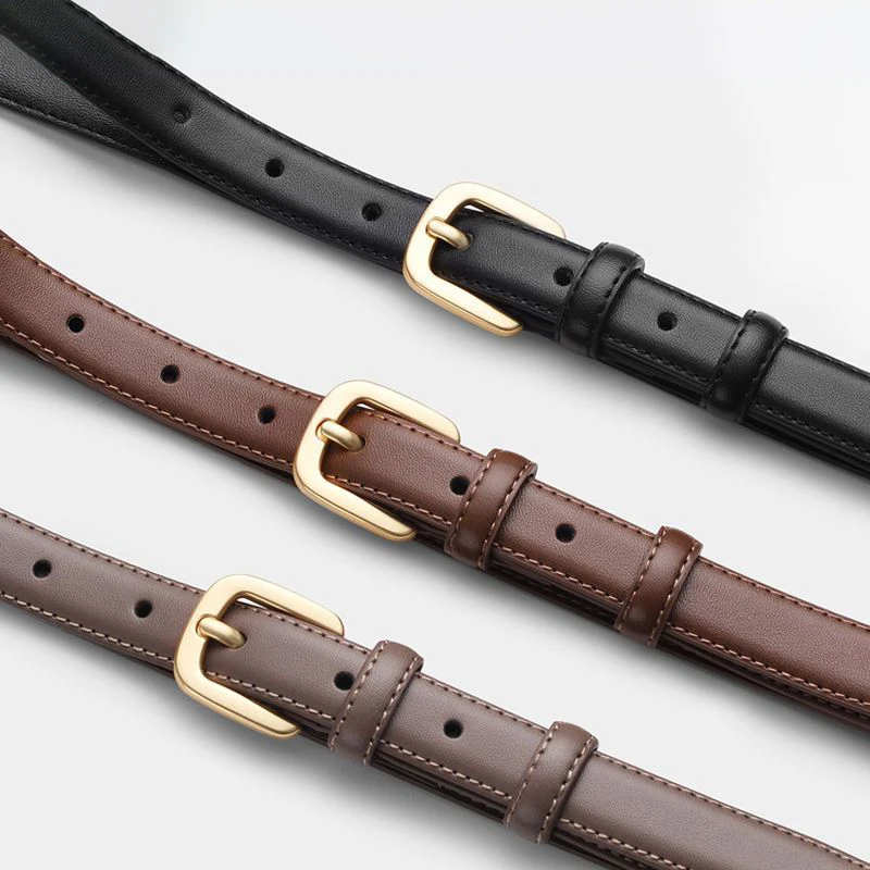 Classic Women Belt Black Needle Buckle Retro Jeans Leather Fashion Belt High Quality Strap