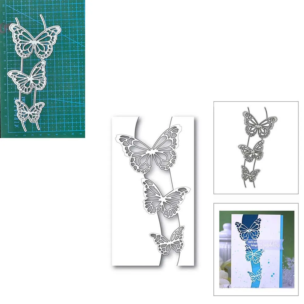Vlinder Libel Metal Cutting Dies Scrapbooking Decoratie Papier Ambachtelijke Mes Mal Punch Sjabloon Embossing Stencils - afbeelding 1