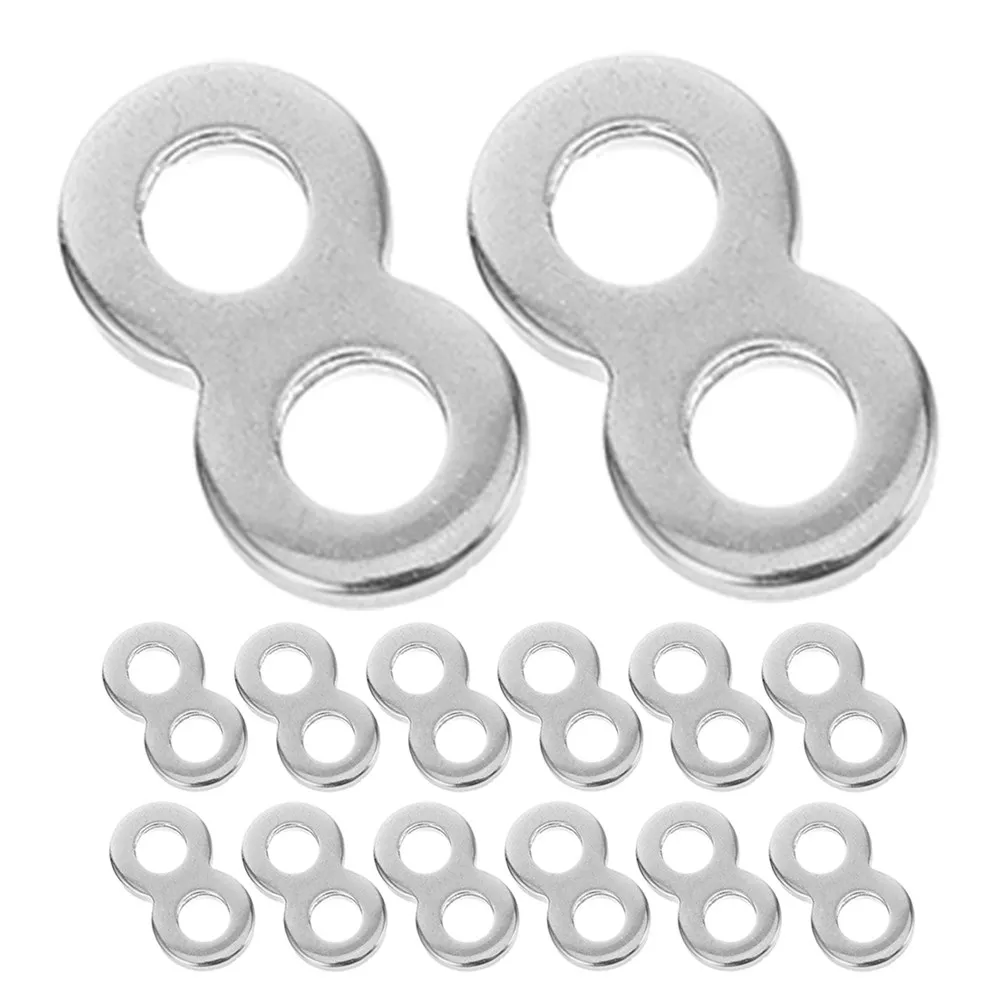 50Pcs Stainless Steel 8 Shaped Table Top Connector Fasteners for Table Assembly Wood Surface Securing Cabinet