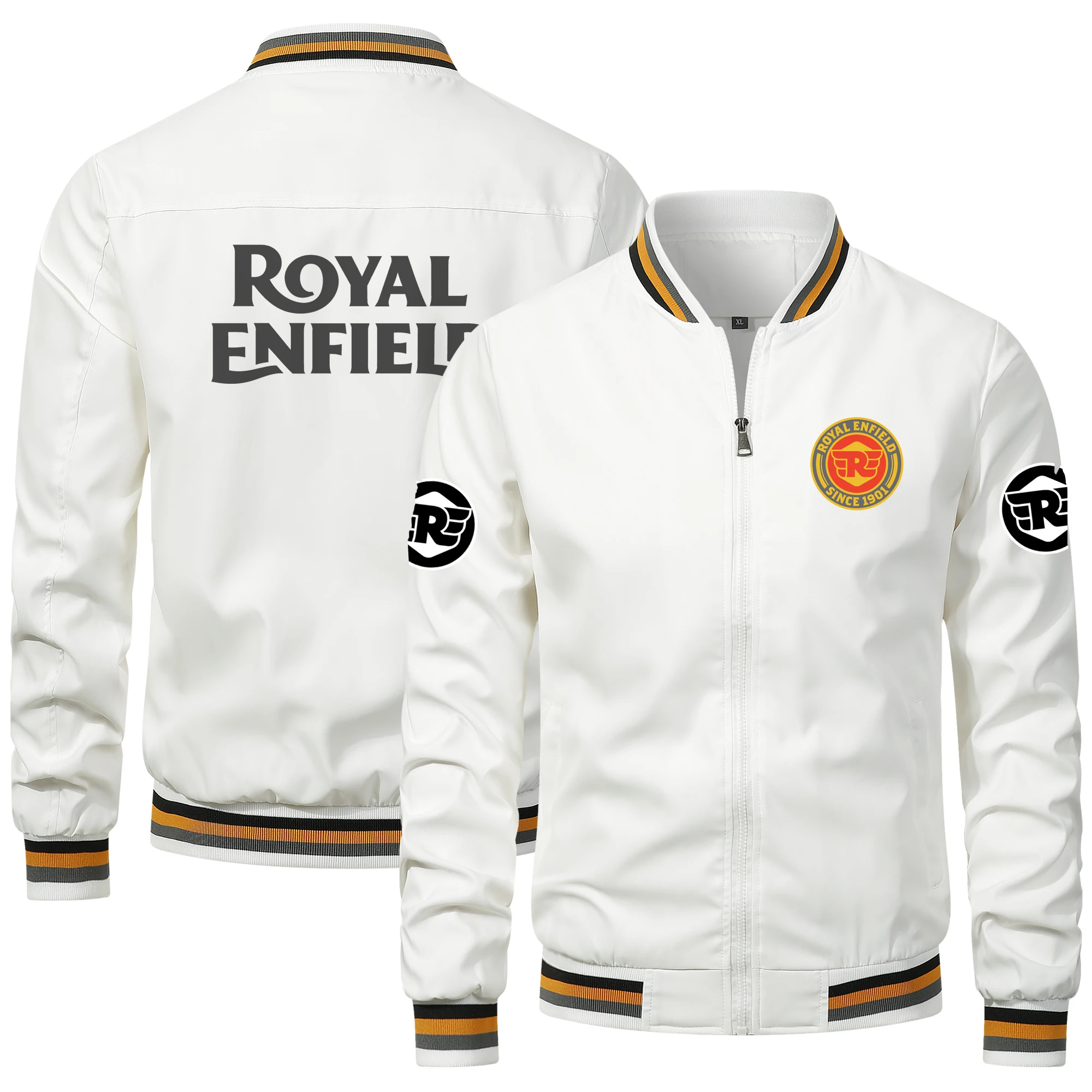 New Retro RoyalEnfield Motorcycle Team Jacket Men\'s Zipper Sweatshirt Casual Top Windbreaker Motorcycle Riding Equipment Jacket